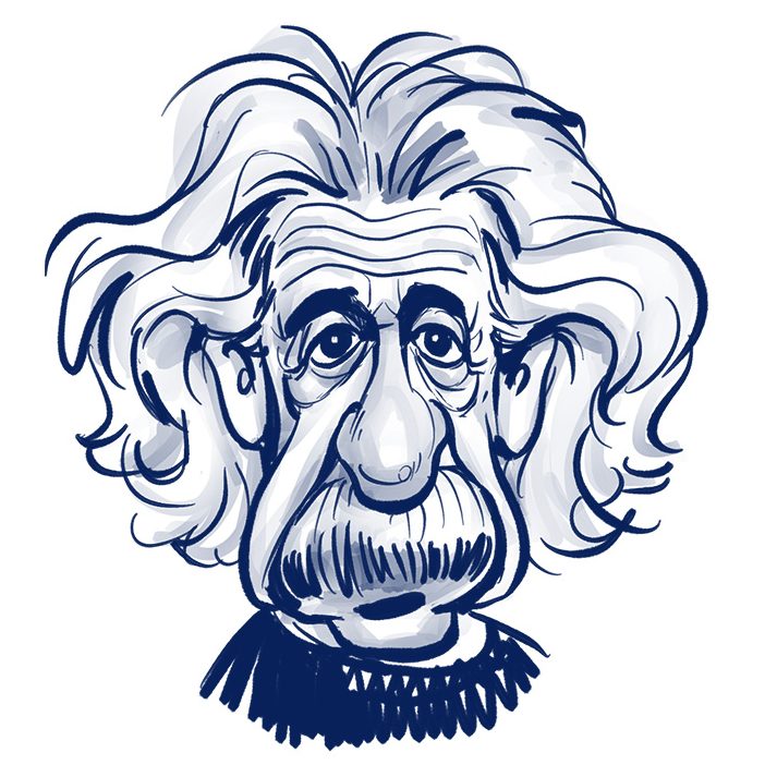 Karikatur Albert Einstein, by Alcis